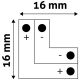 L spojnica za LED traku  12V 2835 jednobojnu