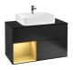 ORMARIĆ ZA LAVABO 1000x603x501mm BLACK MATT LACQUER SA LED SVETLOM Villeroy&Boch F362HFPD