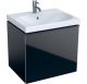 ORMARIĆ ZA LAVABO 595x535x475 ACANTO 2 FIOKE CRNA MAT/STAKLO Geberit 500.609.16.1